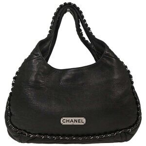 Chanel Black Lambskin Luxury Chain Around Hobo Bag AQ00425